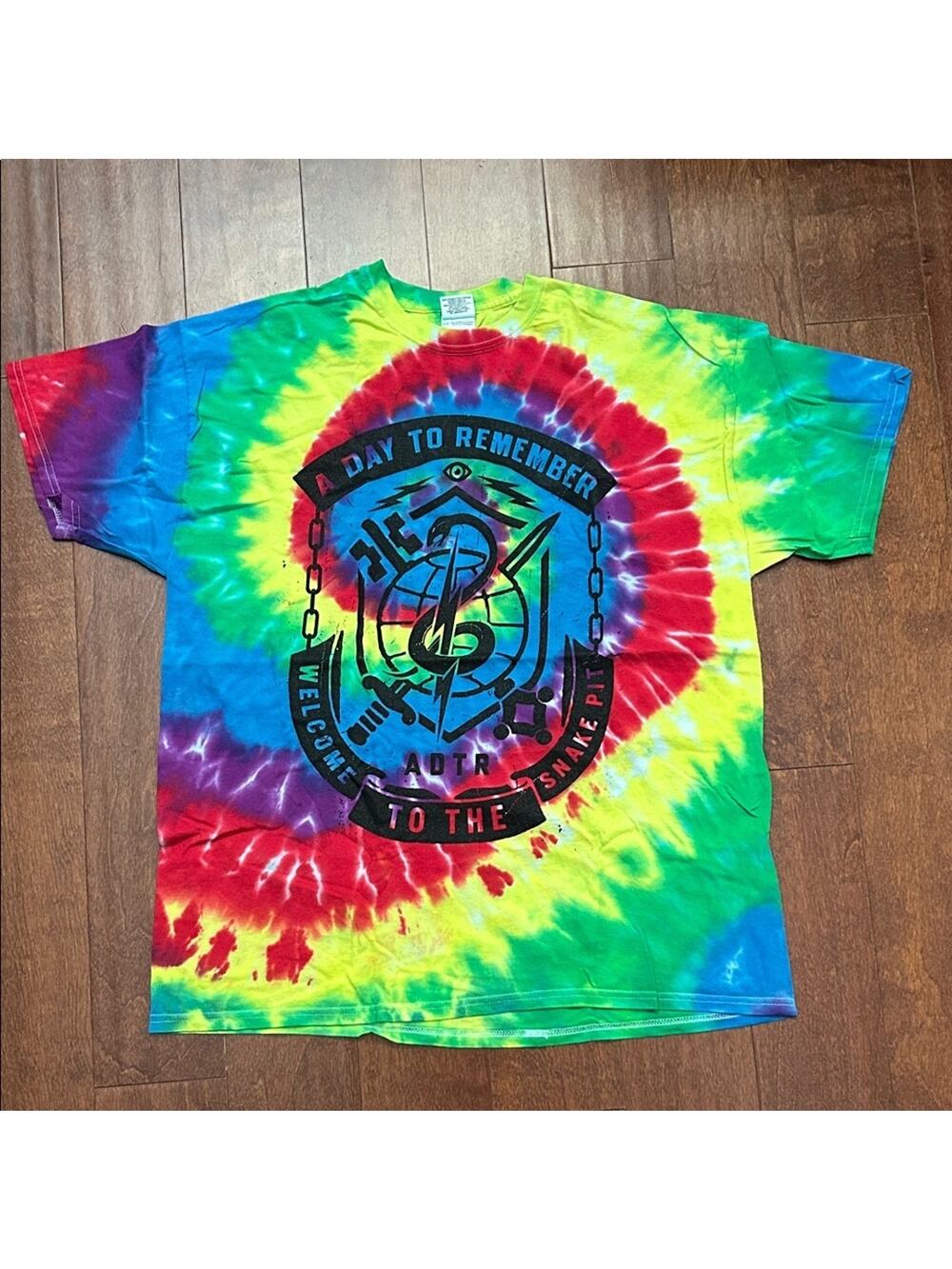 A Day to Remember Multicolor Tie-Dye Band T-Shirt, Size XL, NWOT